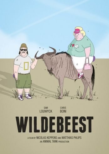 wildebeest postkaart gnoe