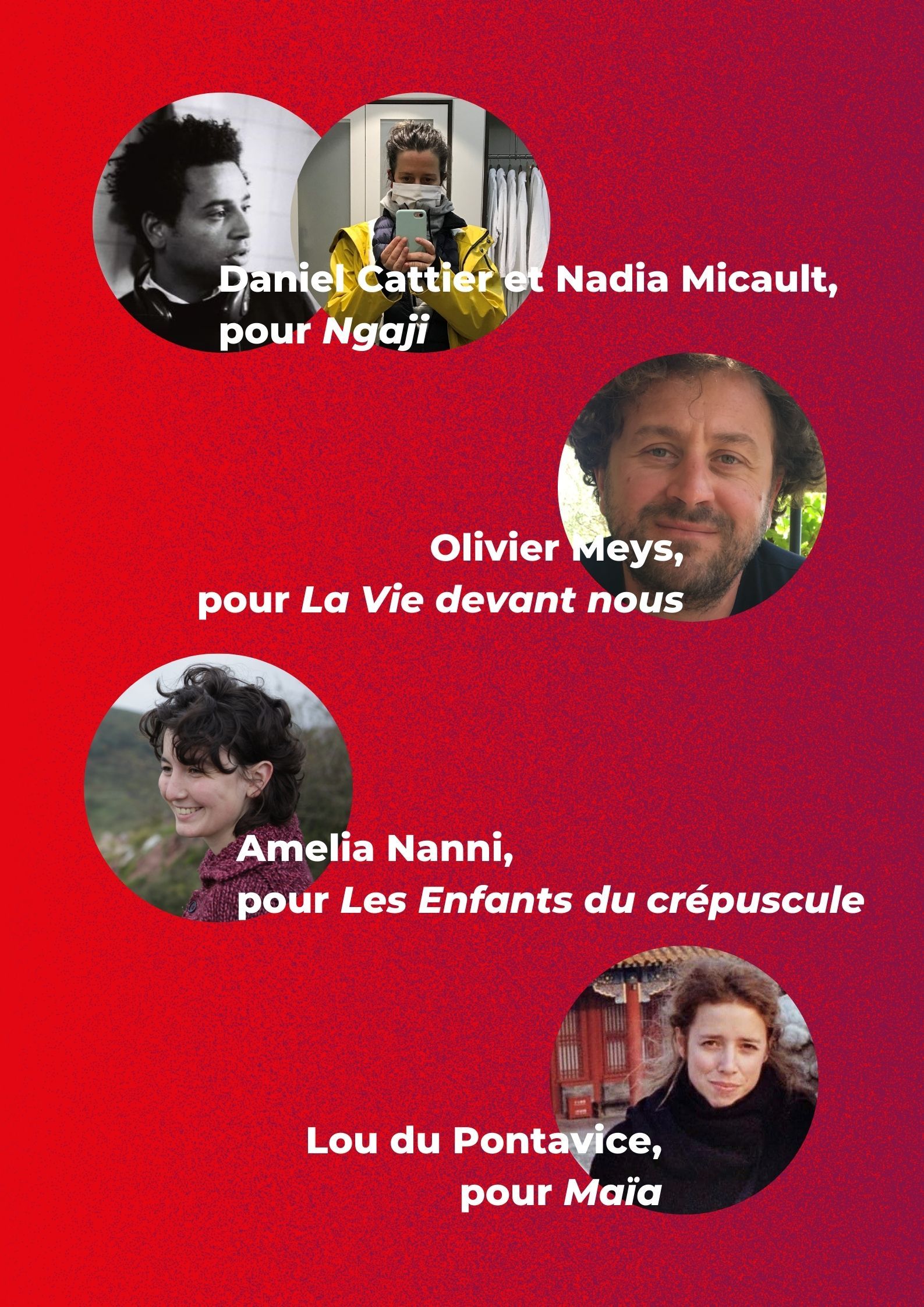 Et les lauréats et lauréates de la Bourse CCA x Orange Belgium x SACD x Scam pour les Films tous publics sont...